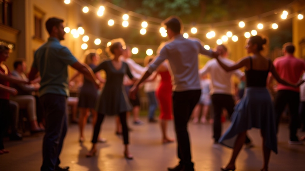 Skupiny tanečníků na salsa socials v Praze